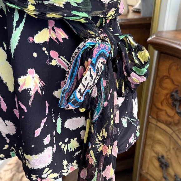 Plenty By Tracy Reese Womens Sleeveless 100% Silk Fairygrunge Blouse Size 12 - Picture 4 of 14